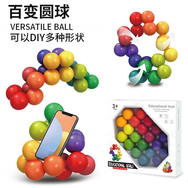 'S New Versatile Decompression Ball Puzzle Rubik'S Cube Ball Puzzle Party New And Unique Decompression Toy For Children - Image 2